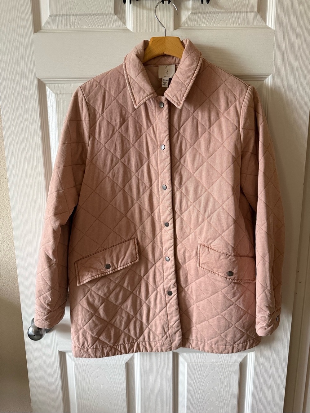 Joie Quilted Button-Front Women's Jacket - Blush Pink